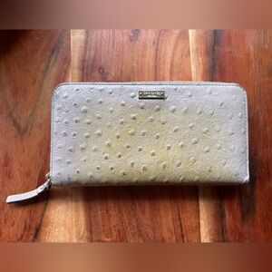 Kate Spade Ostrich Embossed Leather Continental Wallet - Has Stains